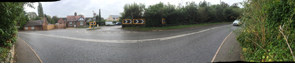 Langham Village - right angle bend at junction of Cold Overton Road and A606